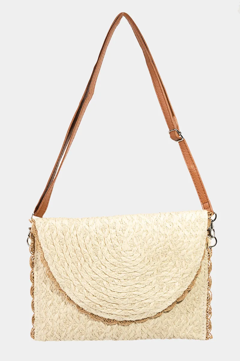 Karina Straw Clutch Purse
