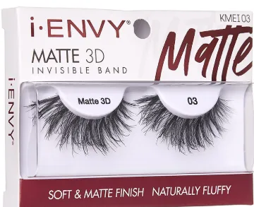 Kiss  Envy Matte 3D Invisible Band Eyelashes- KMEI03