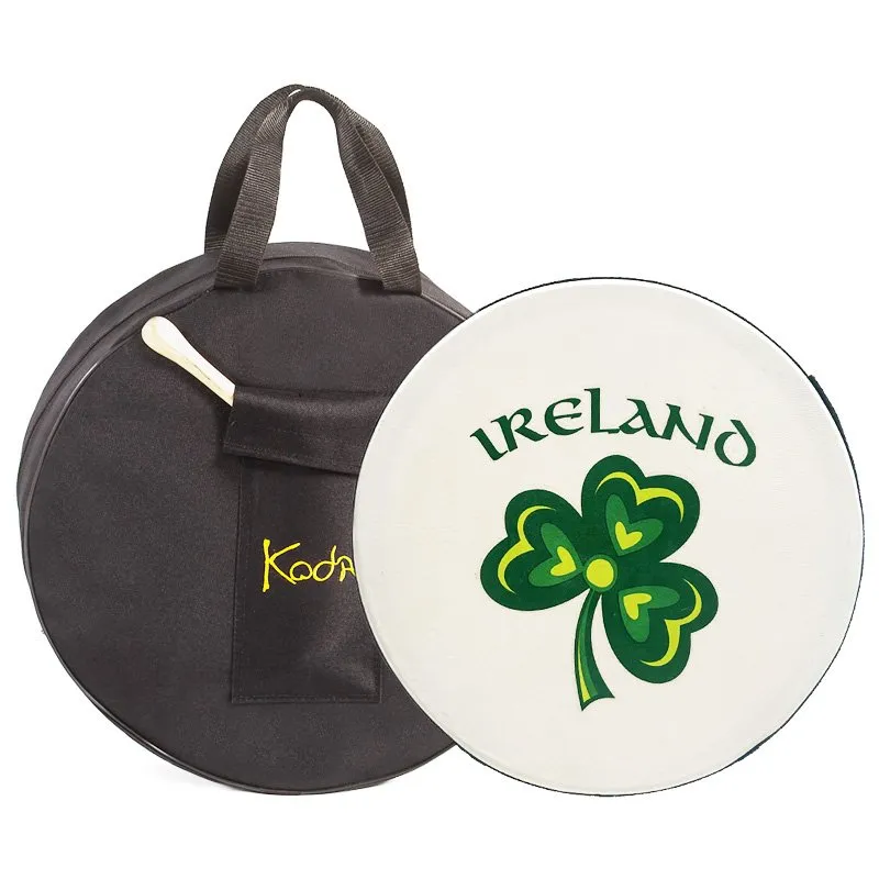Koda Irish Bodhran 12″x3″ with Beater, Solid Wooden Black Frame