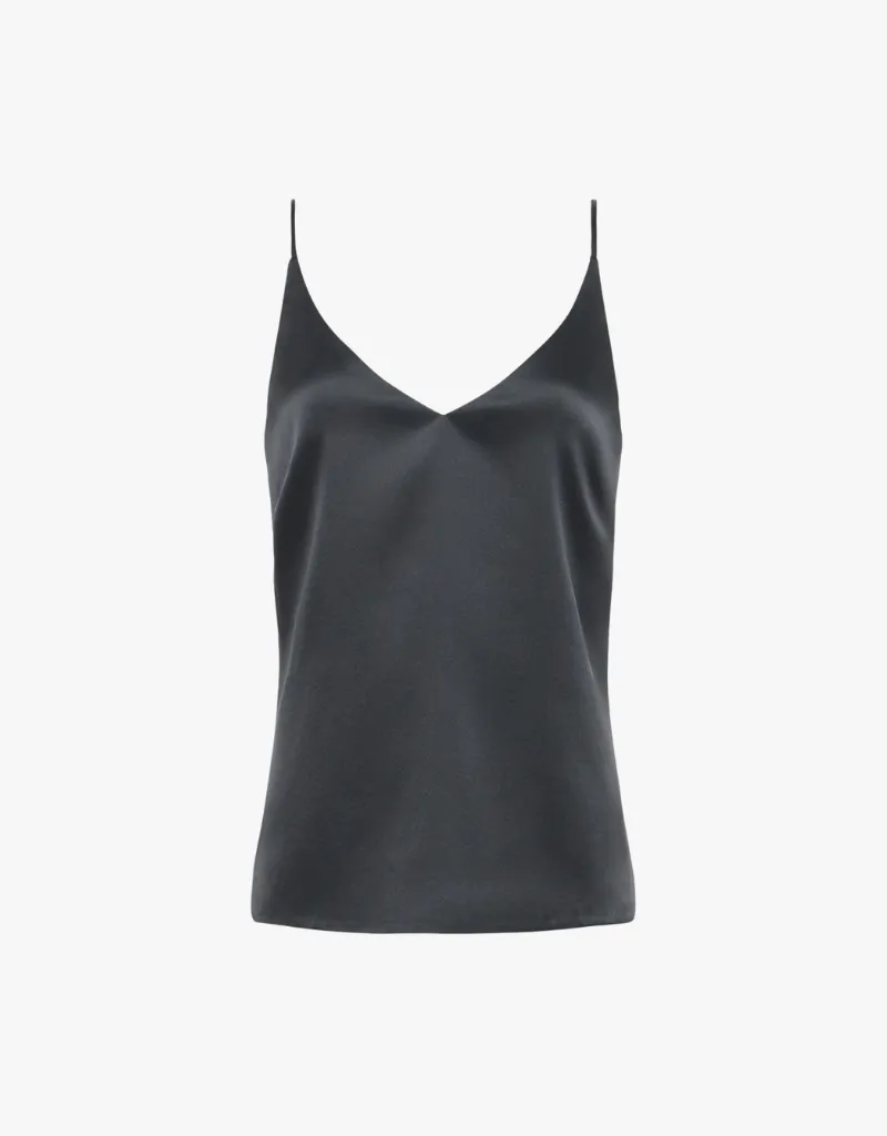 L'agence Gabriella Silk Camisole in Dark Shadow