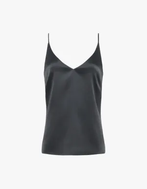 L'agence Gabriella Silk Camisole in Dark Shadow