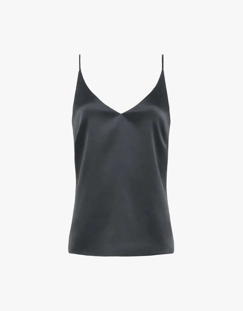 L'agence Gabriella Silk Camisole in Dark Shadow