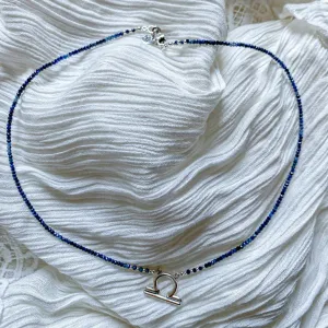 Libra Sapphire Signature Zodiac Necklace