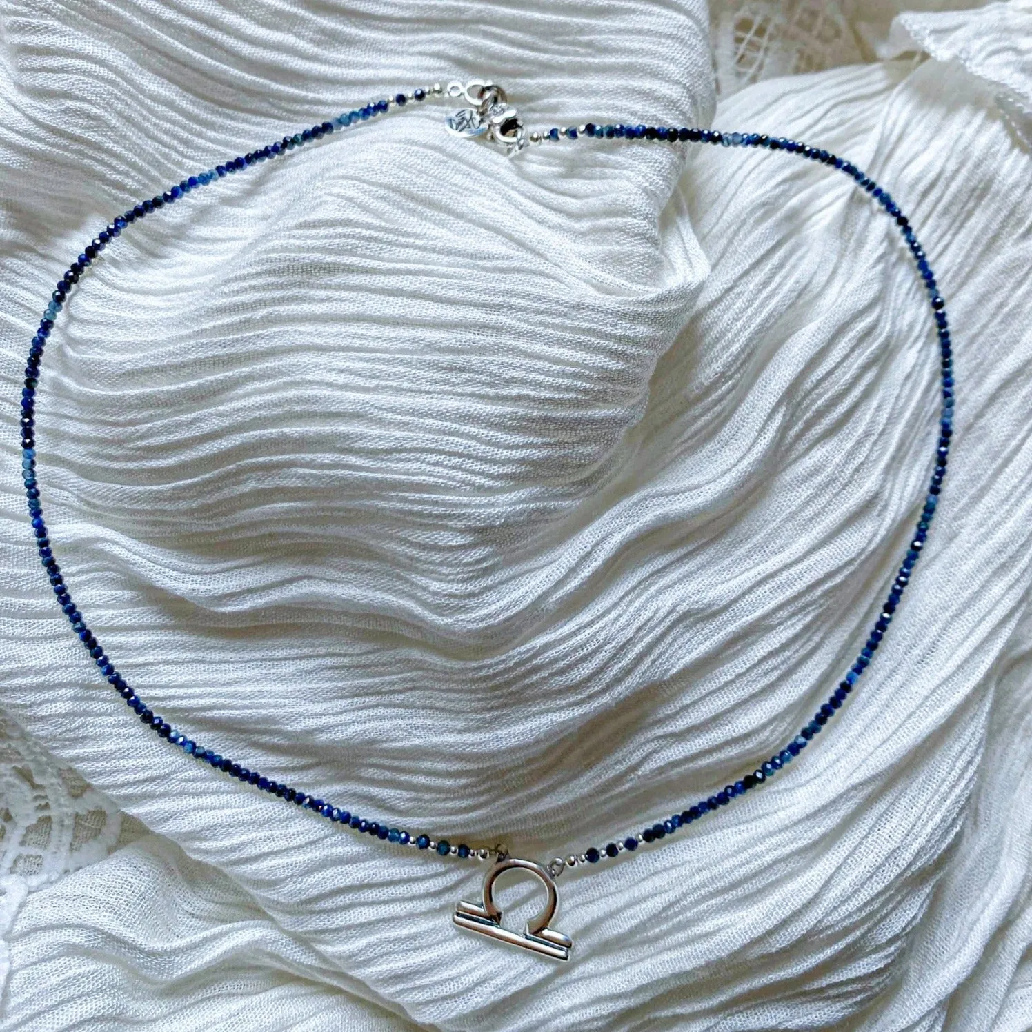 Libra Sapphire Signature Zodiac Necklace