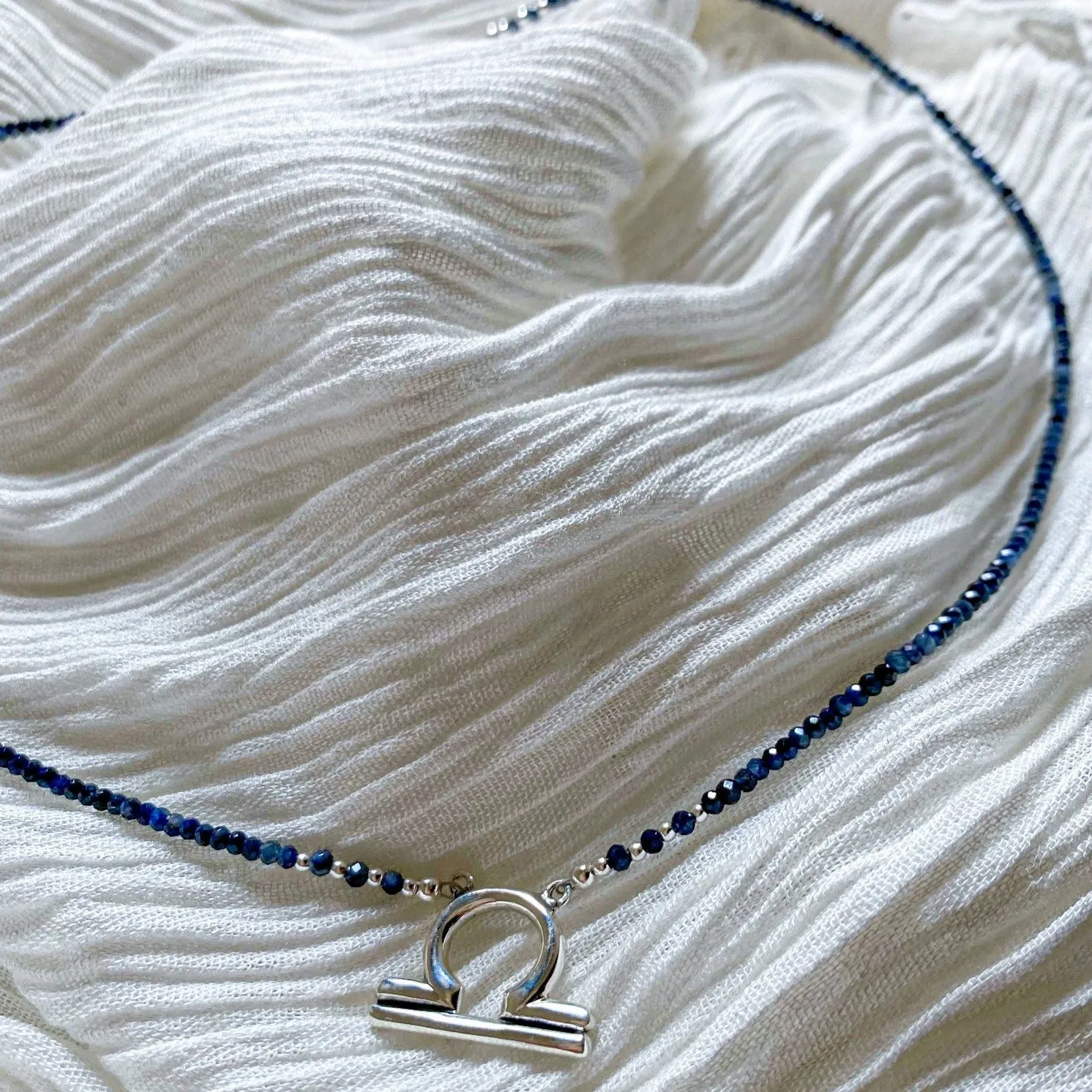 Libra Sapphire Signature Zodiac Necklace