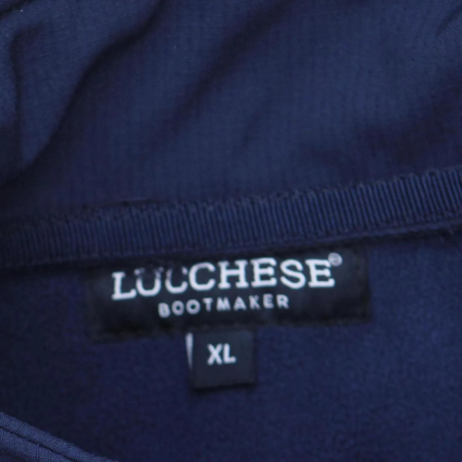 Lucchese Mens Fleece Lined Water Resistant Embroidered Logo Vest Navy Blue XL