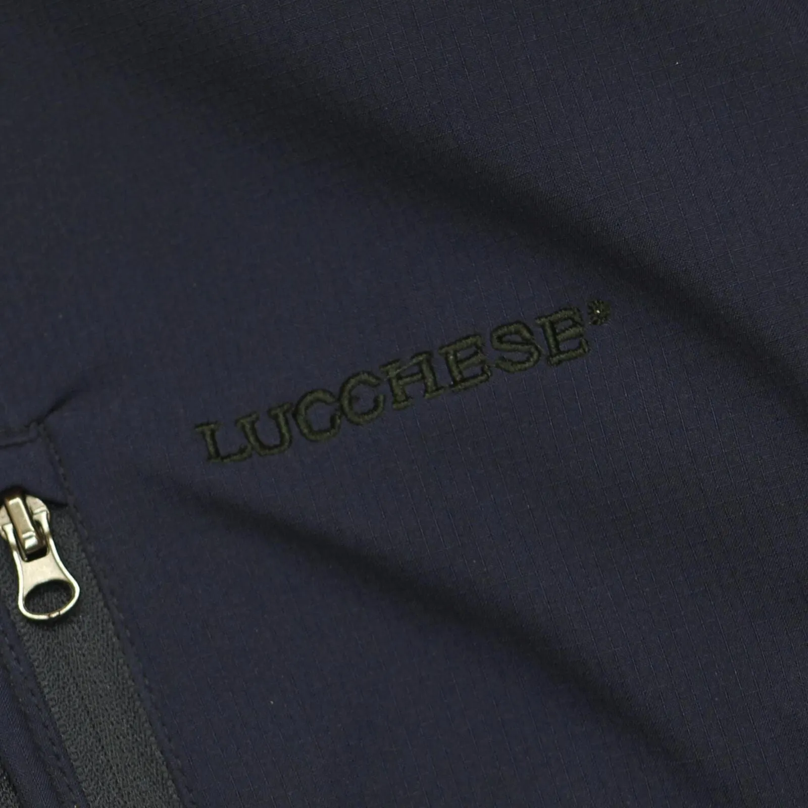 Lucchese Mens Fleece Lined Water Resistant Embroidered Logo Vest Navy Blue XL