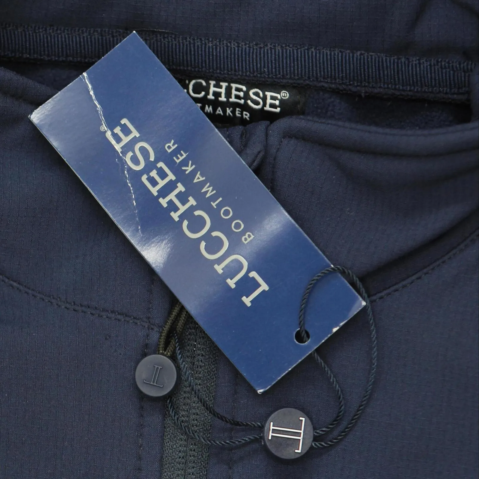 Lucchese Mens Fleece Lined Water Resistant Embroidered Logo Vest Navy Blue XL