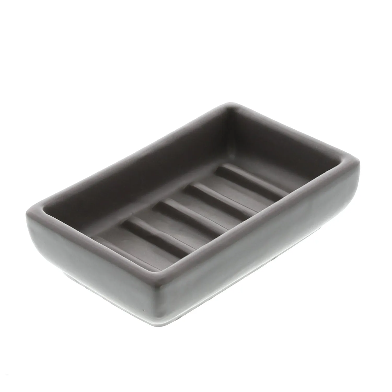Luna Ceramic Soap Dish - Matte Grey