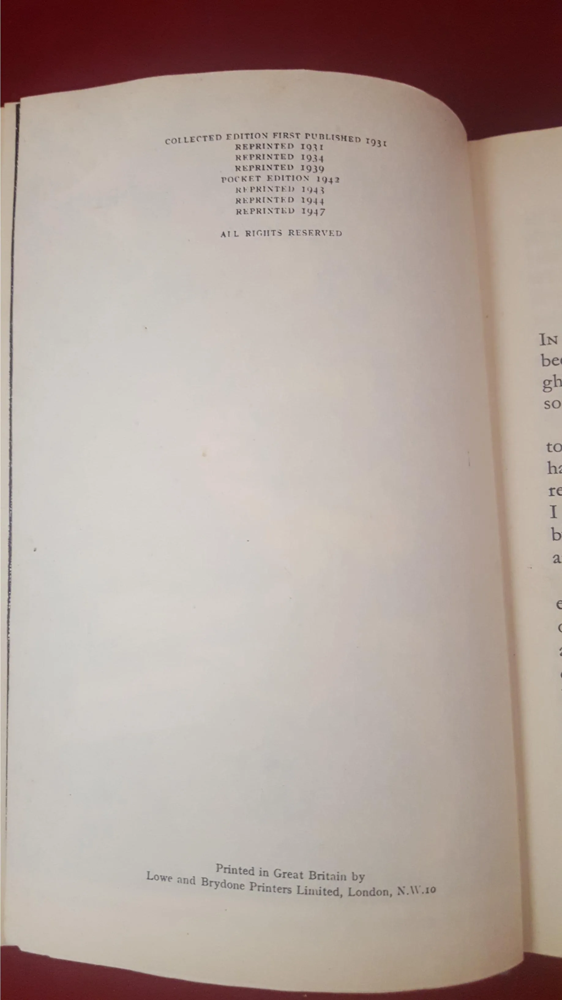 M R James - The Collected Ghost Stories of M R James, Edward Arnold, 1947