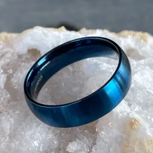 Matte Blue Band Ring (#402)