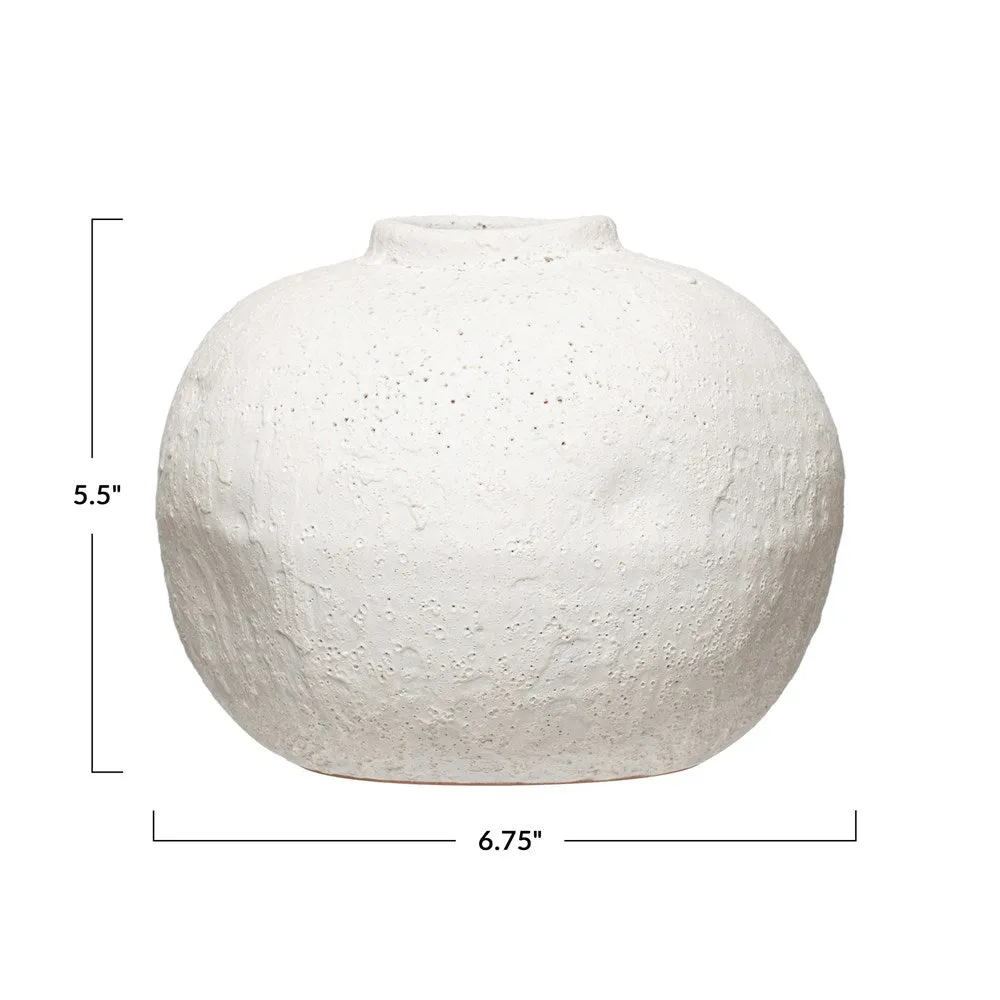Matte White Terracotta Vase