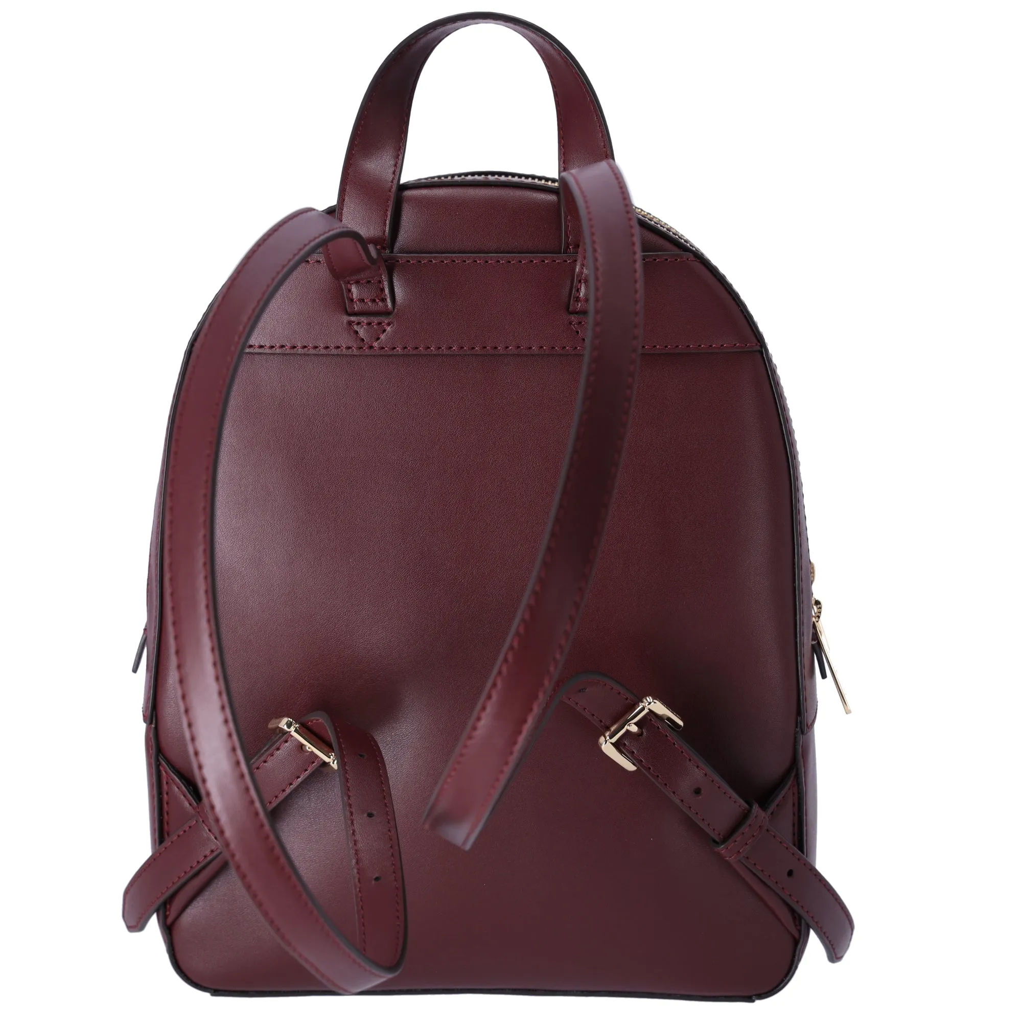 Michael Kors Jaycee Medium Leather Zip Pocket Backpack Oxblood