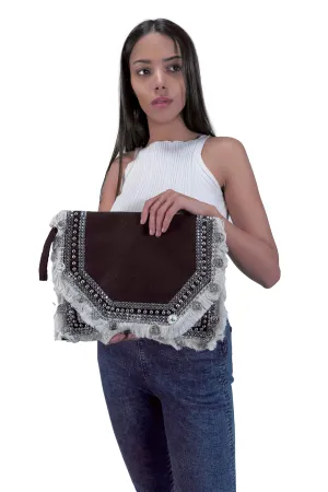 Midnight Charm Black Coins Clutch