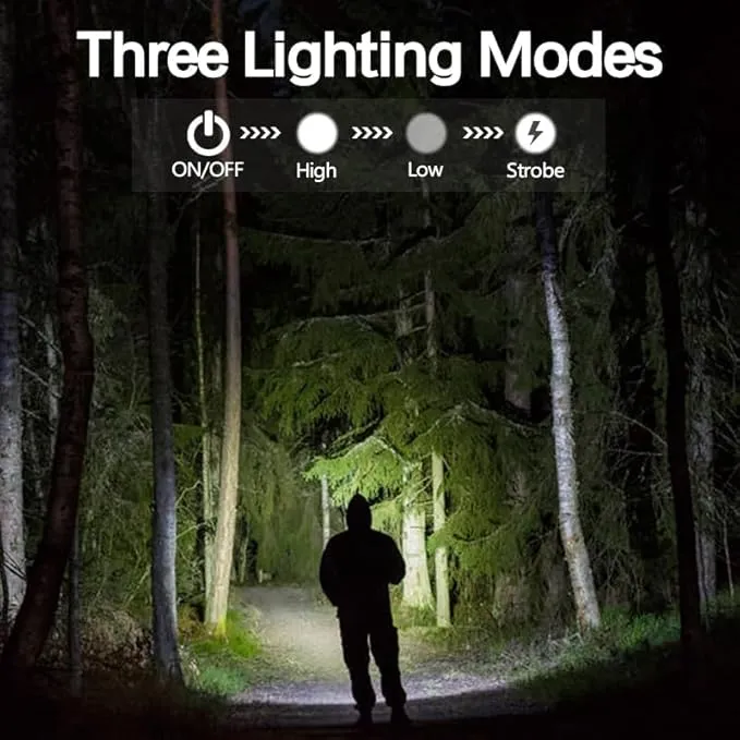 MODOAO LED Flashlights with 3 Modes Pocket Torch Penlight with Clip Zoomable -Led Pen Flashlight for Camping Outdoor Use (4 Pack)