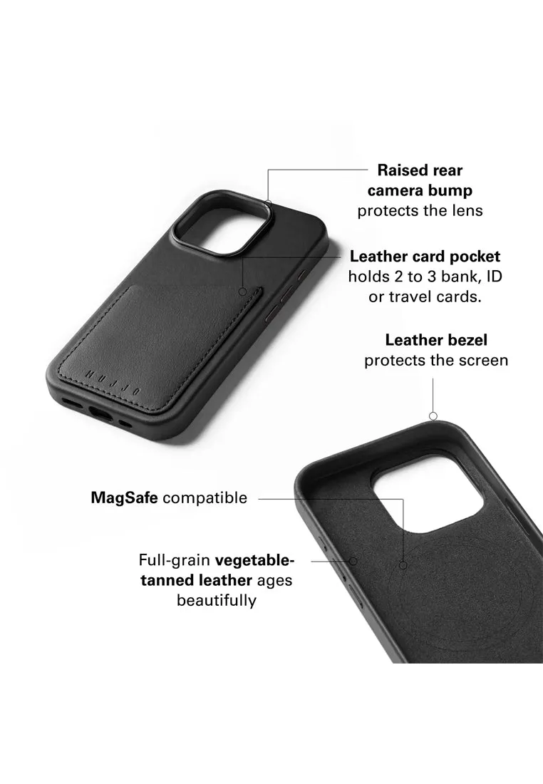 Mujjo Full Leather Wallet Case for iPhone 16 Pro