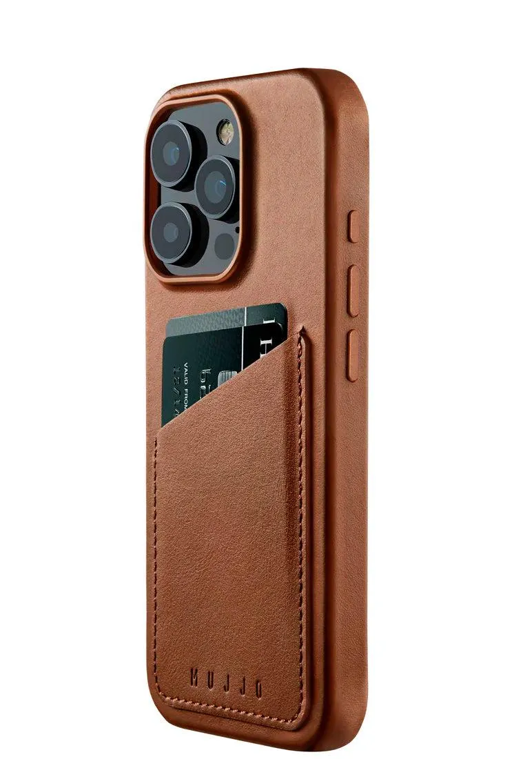 Mujjo Full Leather Wallet Case for iPhone 16 Pro
