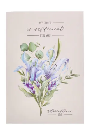 My Grace is Sufficient Lilac Floral Notepad