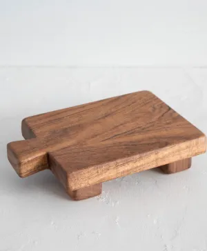 natural life hand-carved acacia wood counter riser