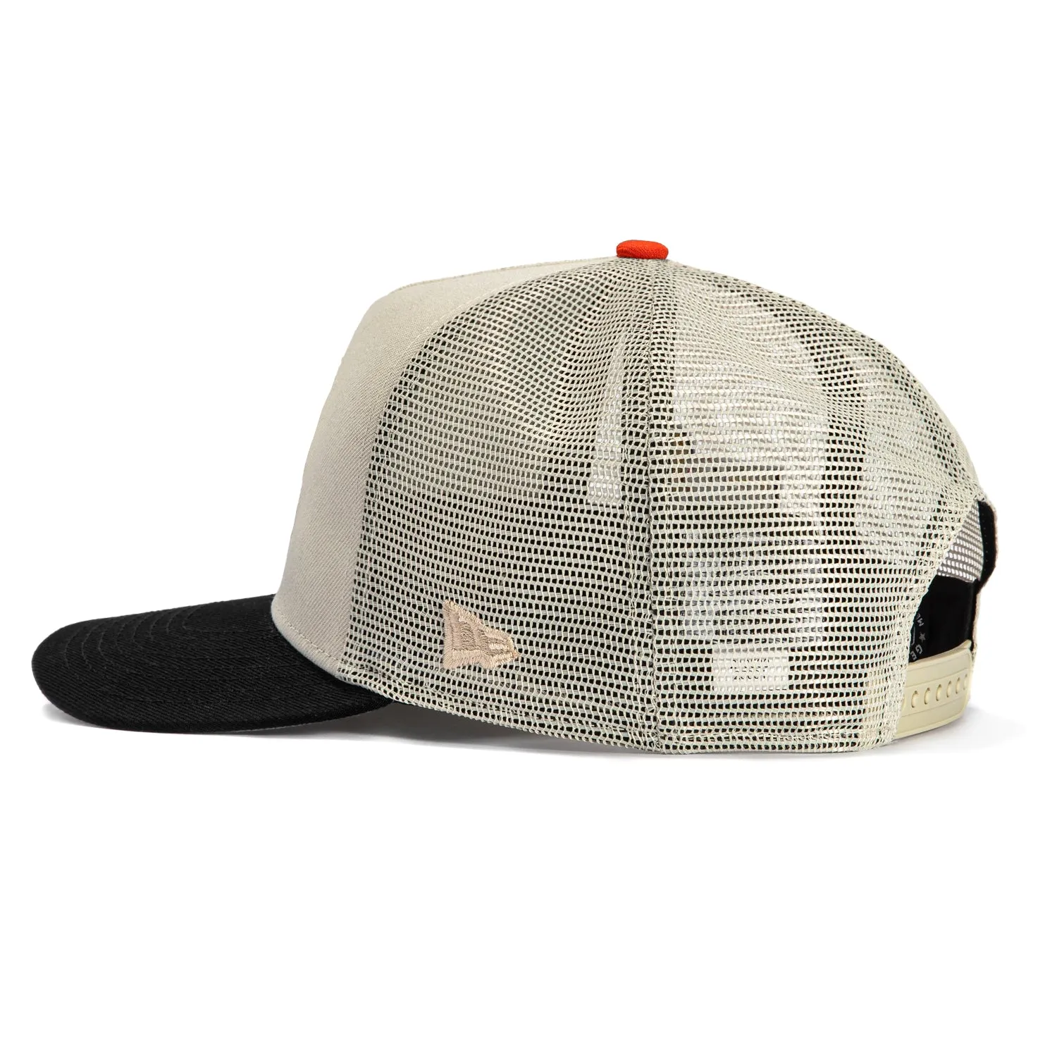New Era 9Fifty A-Frame San Francisco Giants Logo Patch Spring Training Snapback Hat - Stone, Black