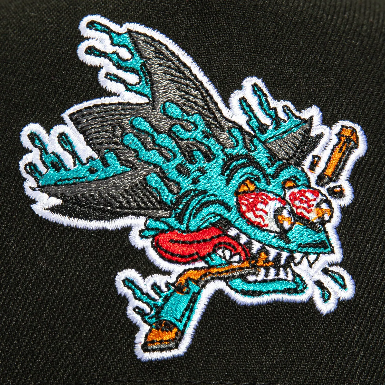 New Era 9Fifty A-Frame San Jose Sharks Logo Patch Snapback Tiburones Hat - Black