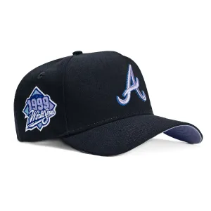 New Era 9Forty A-Frame Atlanta Braves 1999 World Series Patch Snapback Hat - Navy