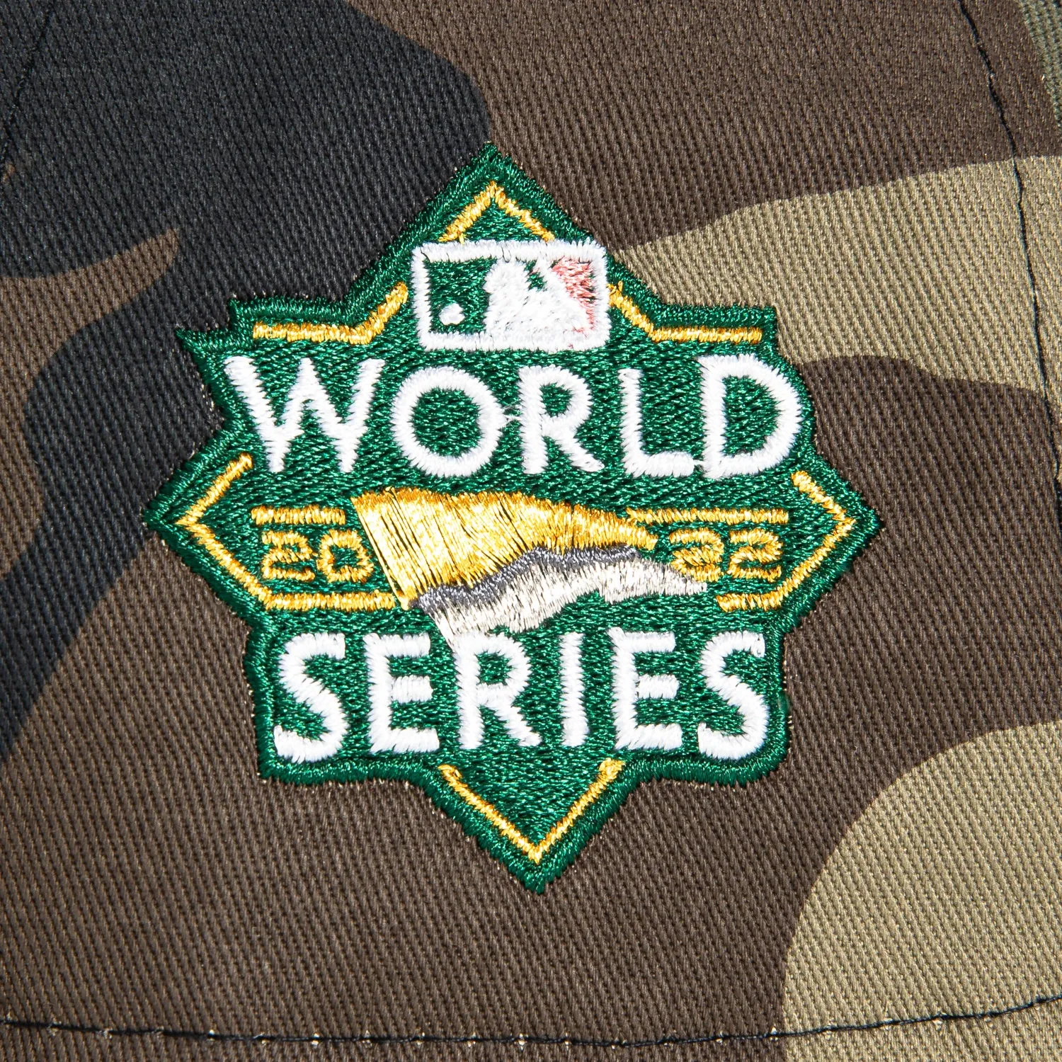 New Era 9Forty A-Frame Houston Astros 2022 World Series Patch Snapback Ransom Hat - Olive, Cardinal, Camo