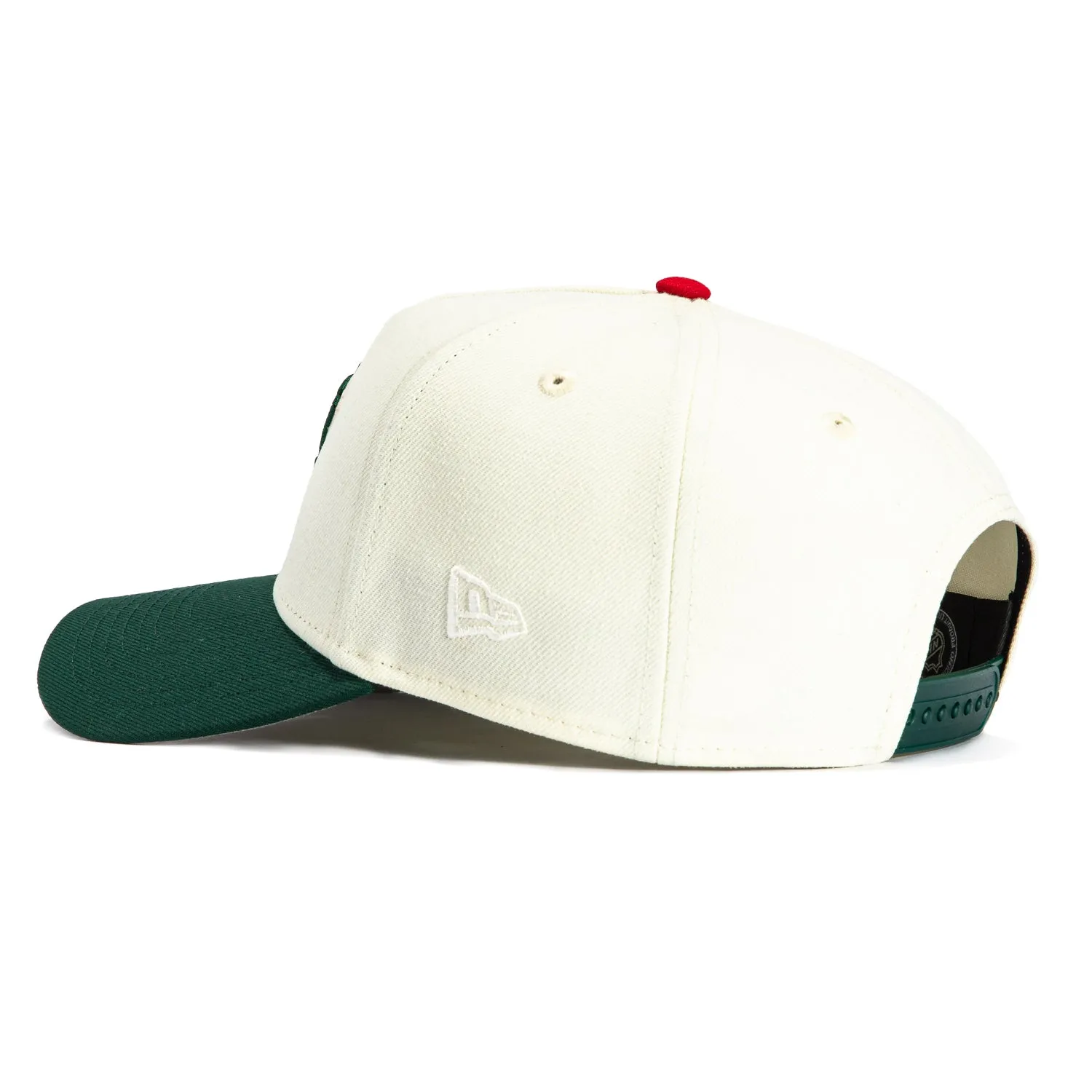 New Era 9Forty A-Frame White Dome Minnesota Wild Snapback Hat - White, Green