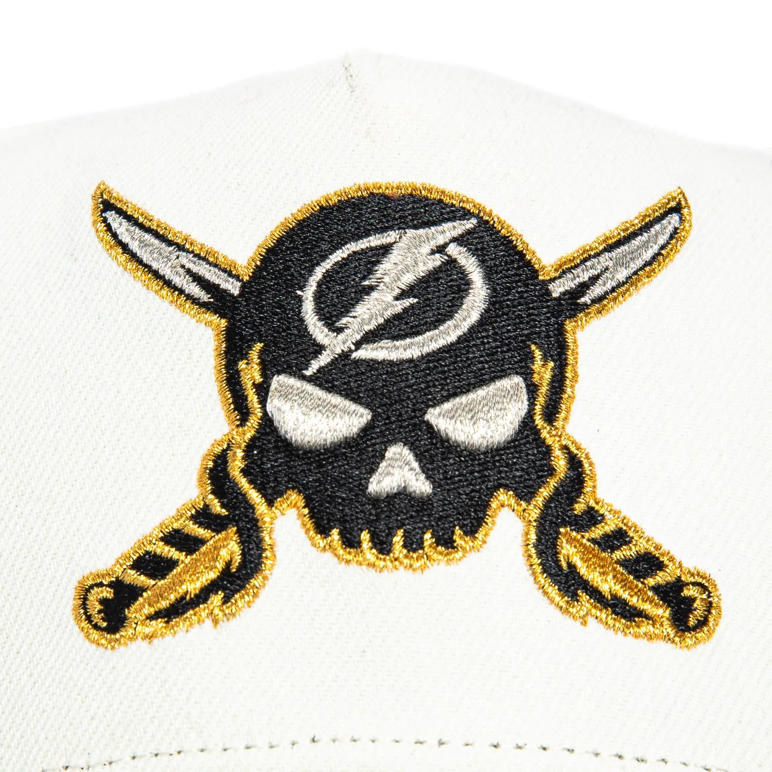 New Era 9Forty A-Frame White Dome Tampa Bay Lightning Gasparilla Snapback Hat - White, Black