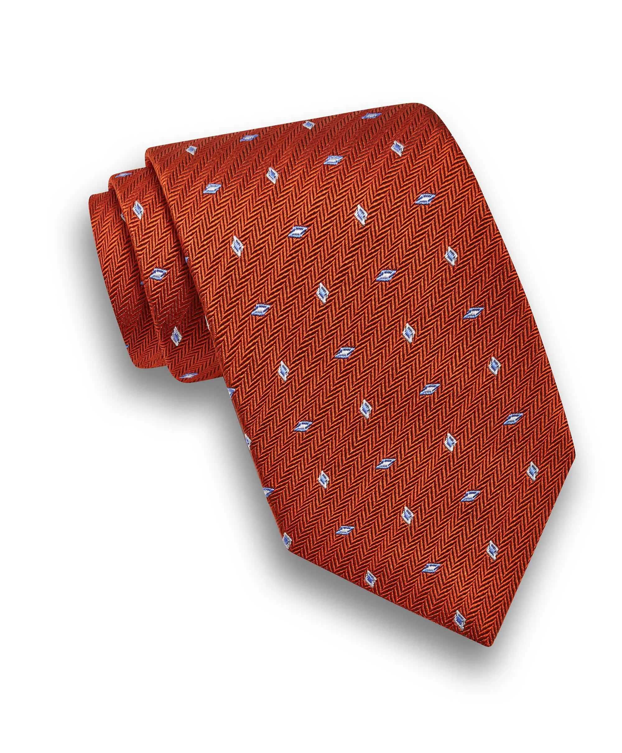 NTR09294804 | Pumpkin Neat Jacquard Tie