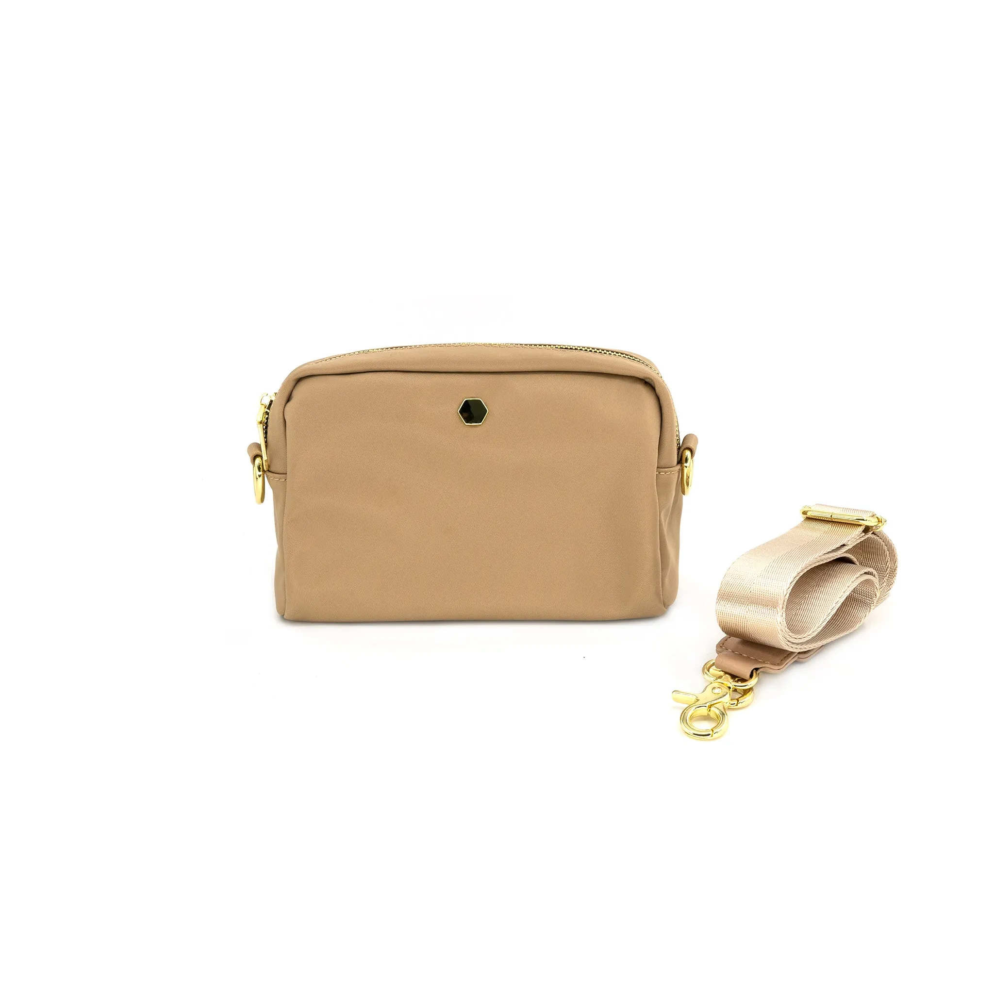 Nylon Dual Cosmetics & Crossbody Bag