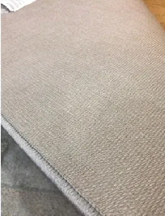 Oval Blue Design Lateks Water Resistant Washable Tassel Area Rug
