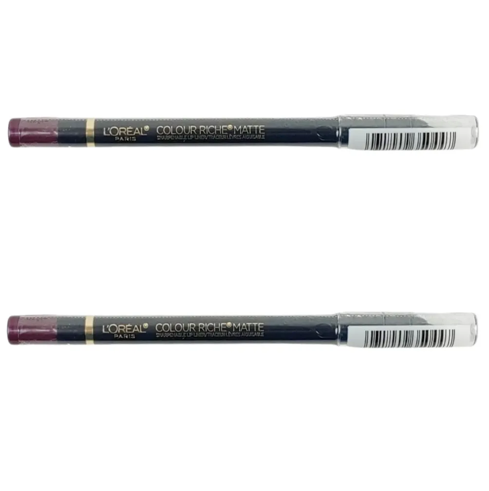 Pack of 2 L'Oreal Paris Colour Riche Matte Sharpenable Lip Liner, Curiosity Killed the Matte 104