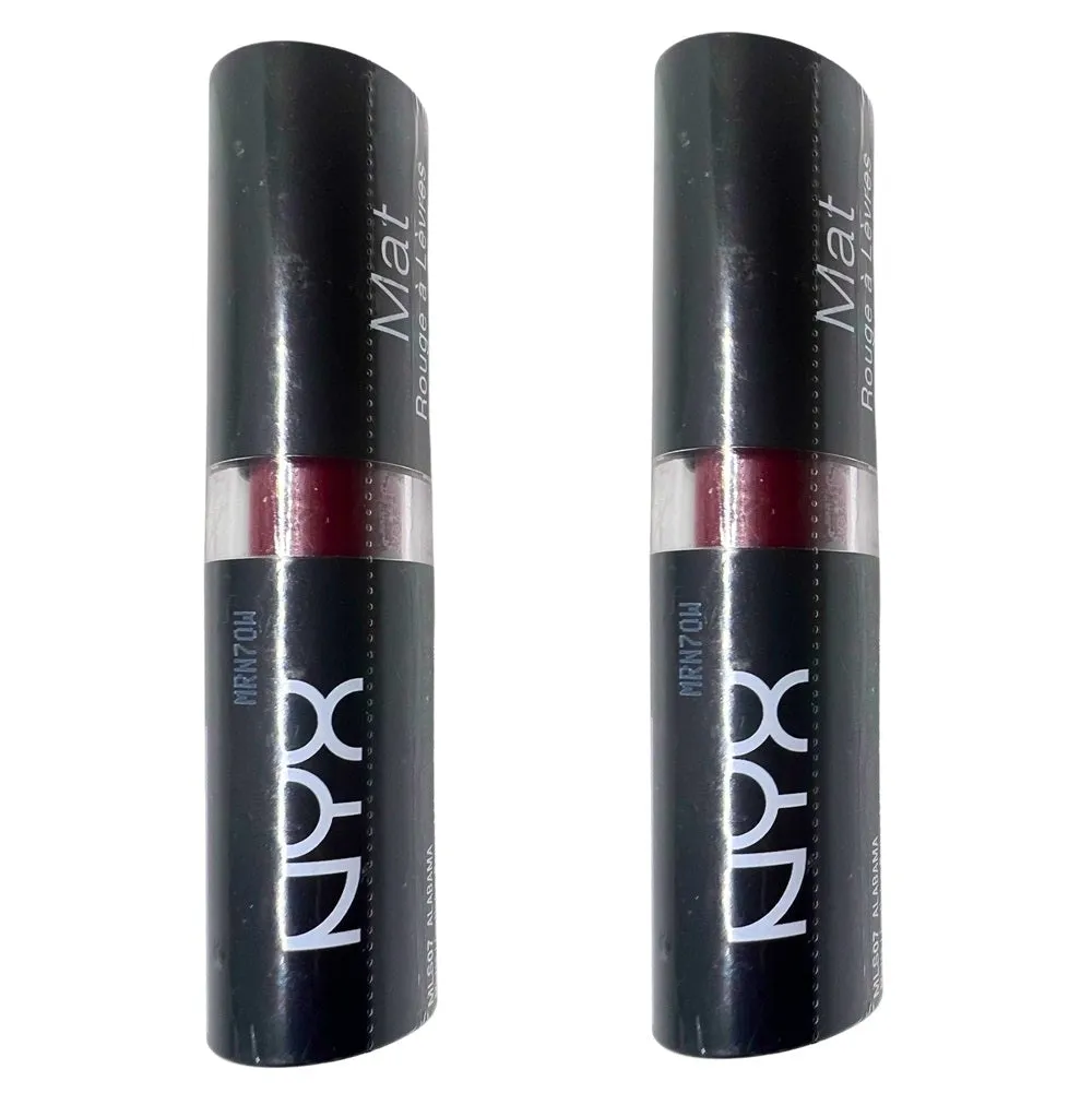 Pack of 2 NYX Matte Lipstick, Alabama MLS07