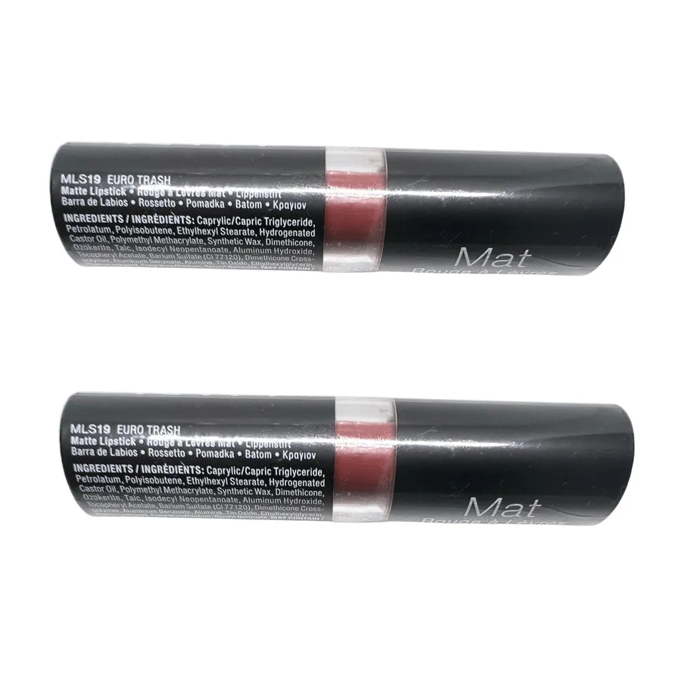 Pack of 2 NYX Matte Lipstick, Euro Trash MLS19