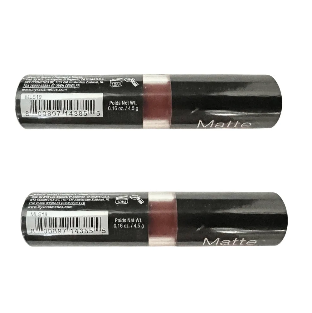 Pack of 2 NYX Matte Lipstick, Euro Trash MLS19