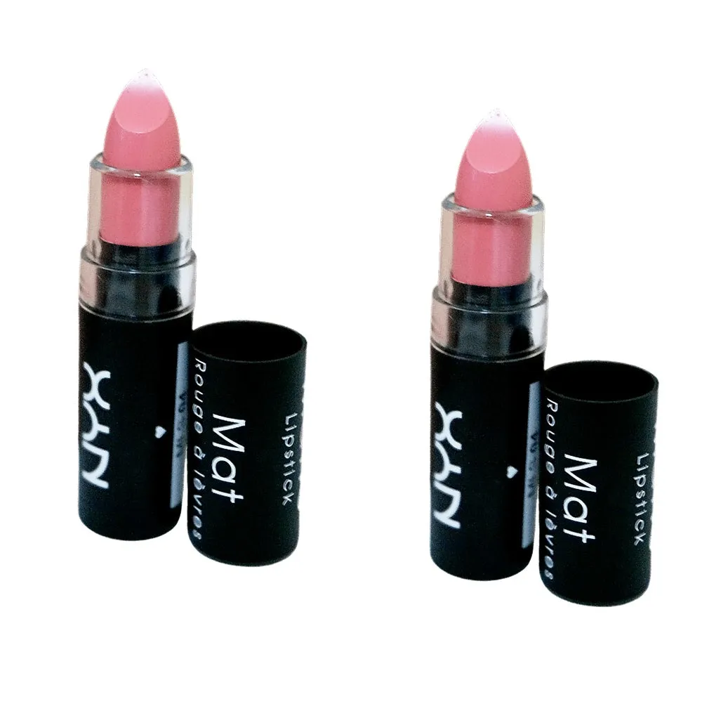 Pack of 2 NYX Matte Lipstick, Pale Pink MLS04