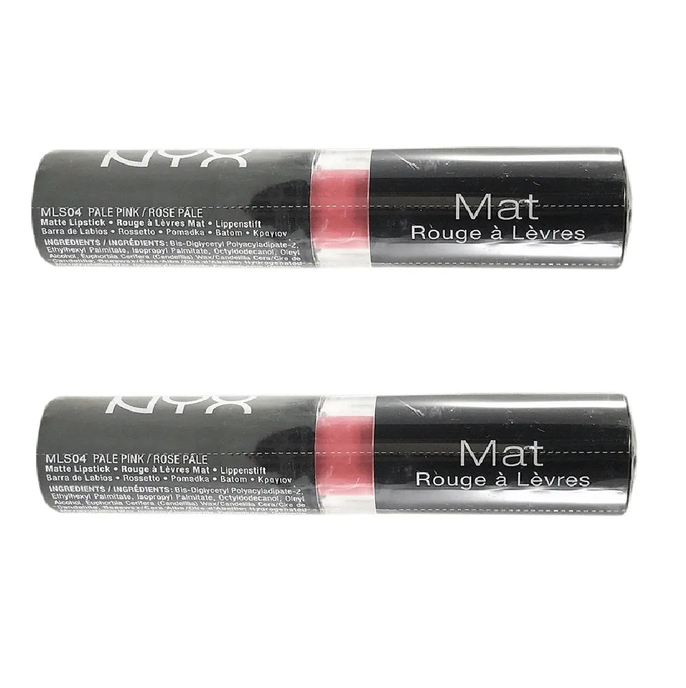 Pack of 2 NYX Matte Lipstick, Pale Pink MLS04