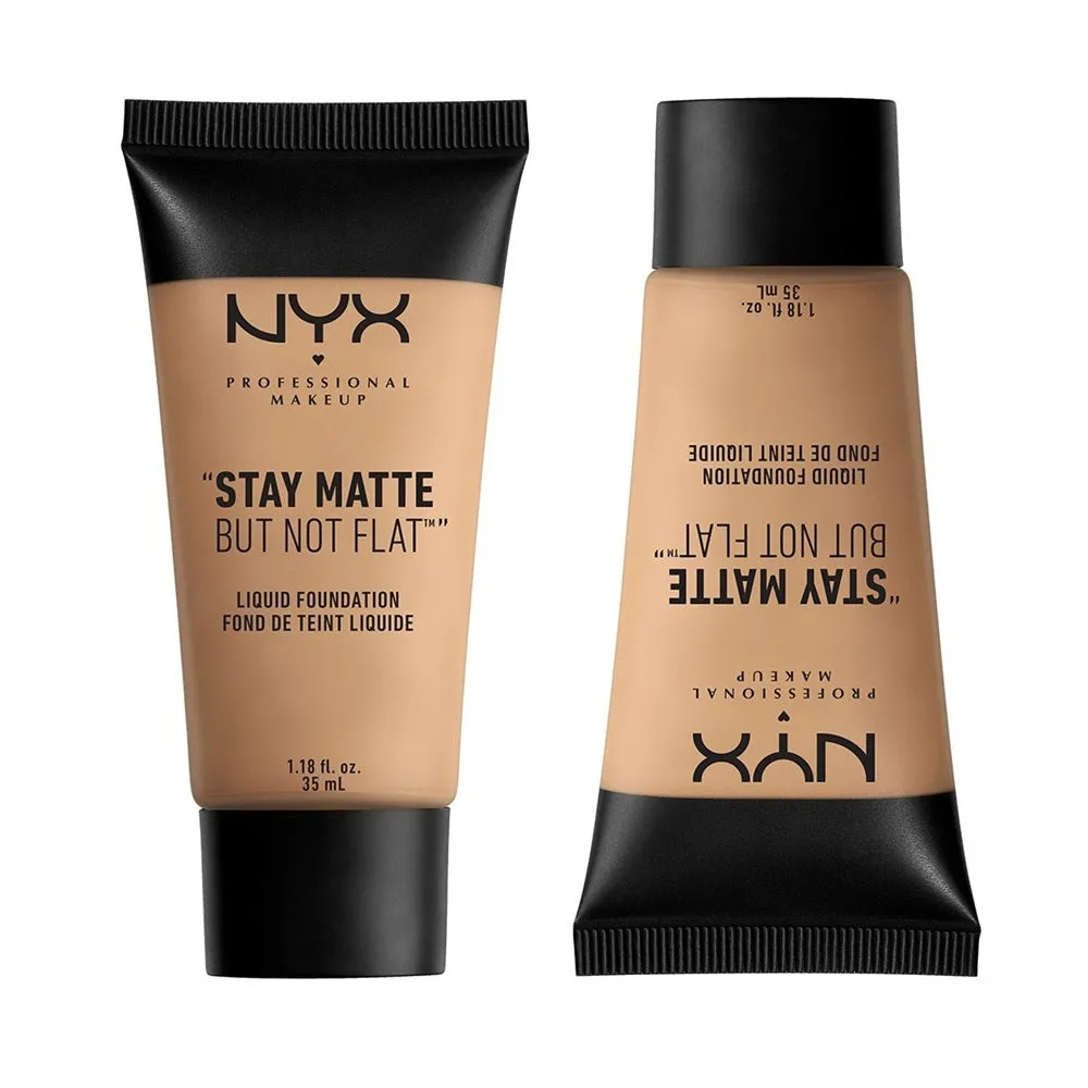 Pack of 2 NYX Professional Stay Matte But Not Flat Liquid Foundation, Medium Beige SMF06