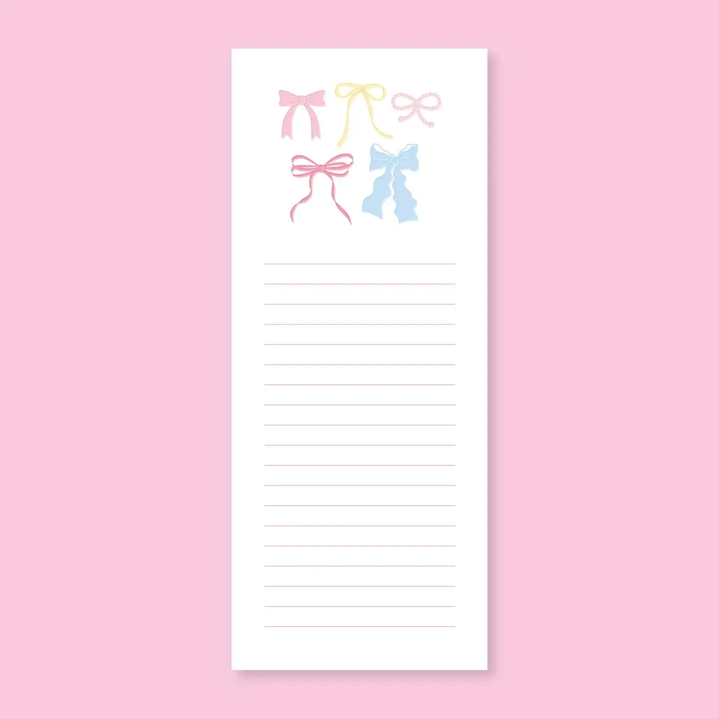 Pastels Bows Notepad