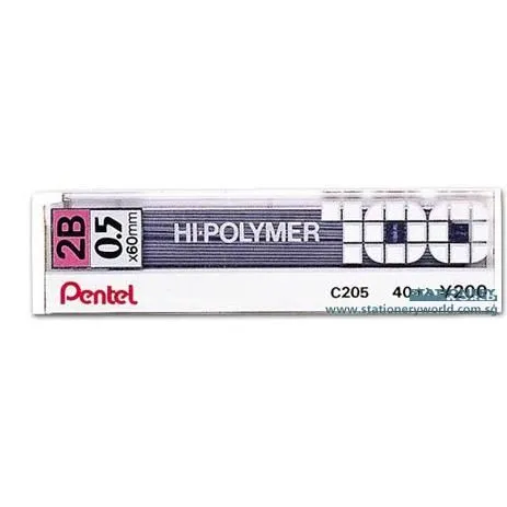 Pentel Hipolymer Pencil Lead 2B 0.5mm C205