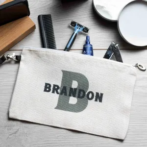 Personalised Wash Bag, Name & Initial