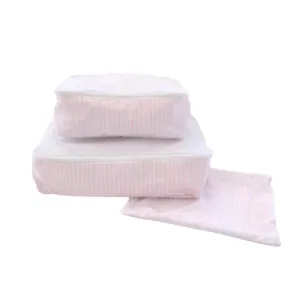 Personalized Packing Cubes Stripe Pink - Set of 3