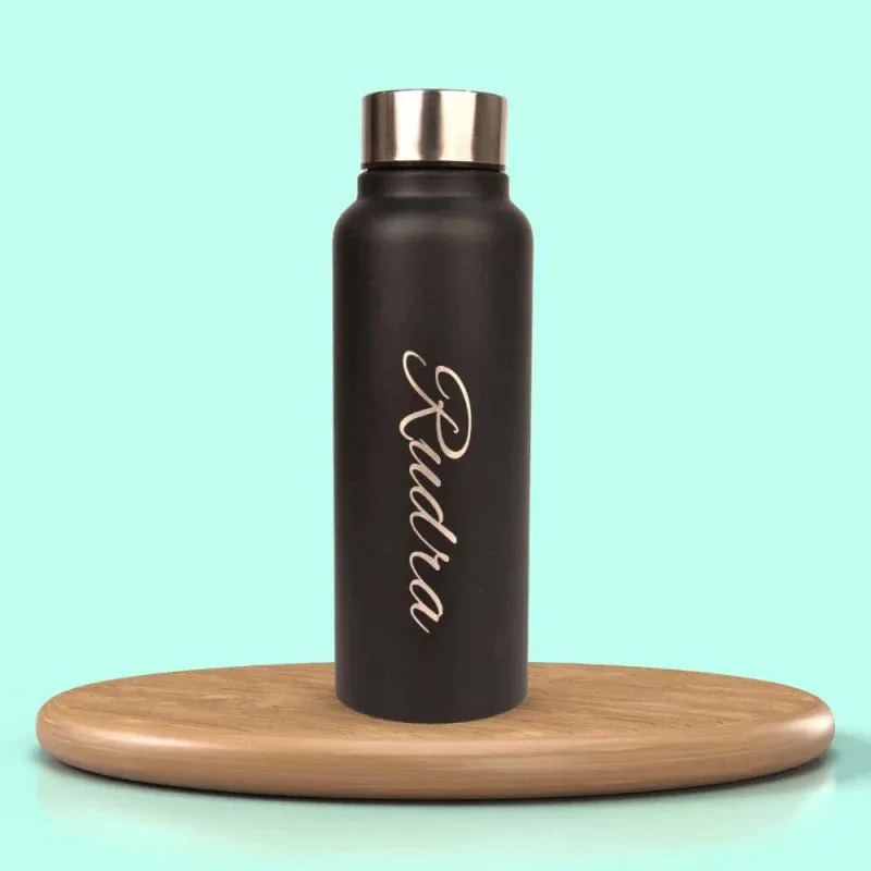 Personalized Perfect Women Tote Bag and Water Bottle - Black