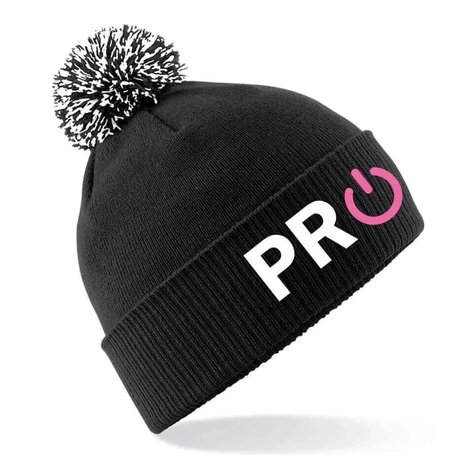 Pro Endurance - PomPom Beanie - Black & White