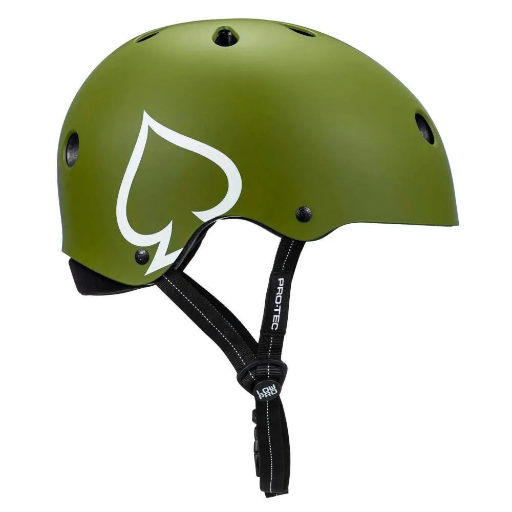 Pro-Tec Helmet Low Pro - Amry / Green Matte