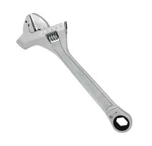 PROFERRED MINING ADJUSTABLE WRENCH W/ HAMMER - 12" CHROME