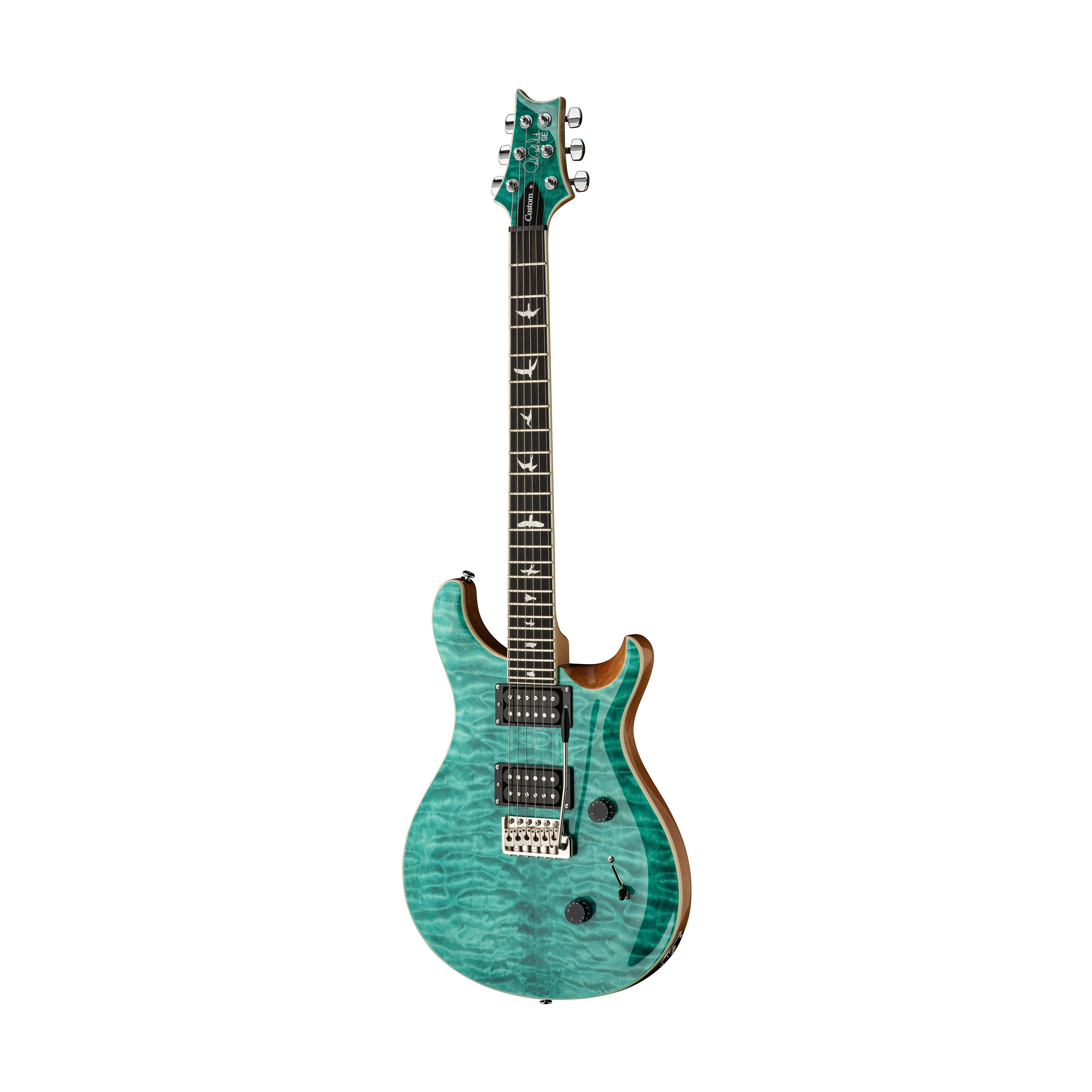 PRS SE Custom 24 Electric Guitar w/Quilt Package, Turquoise