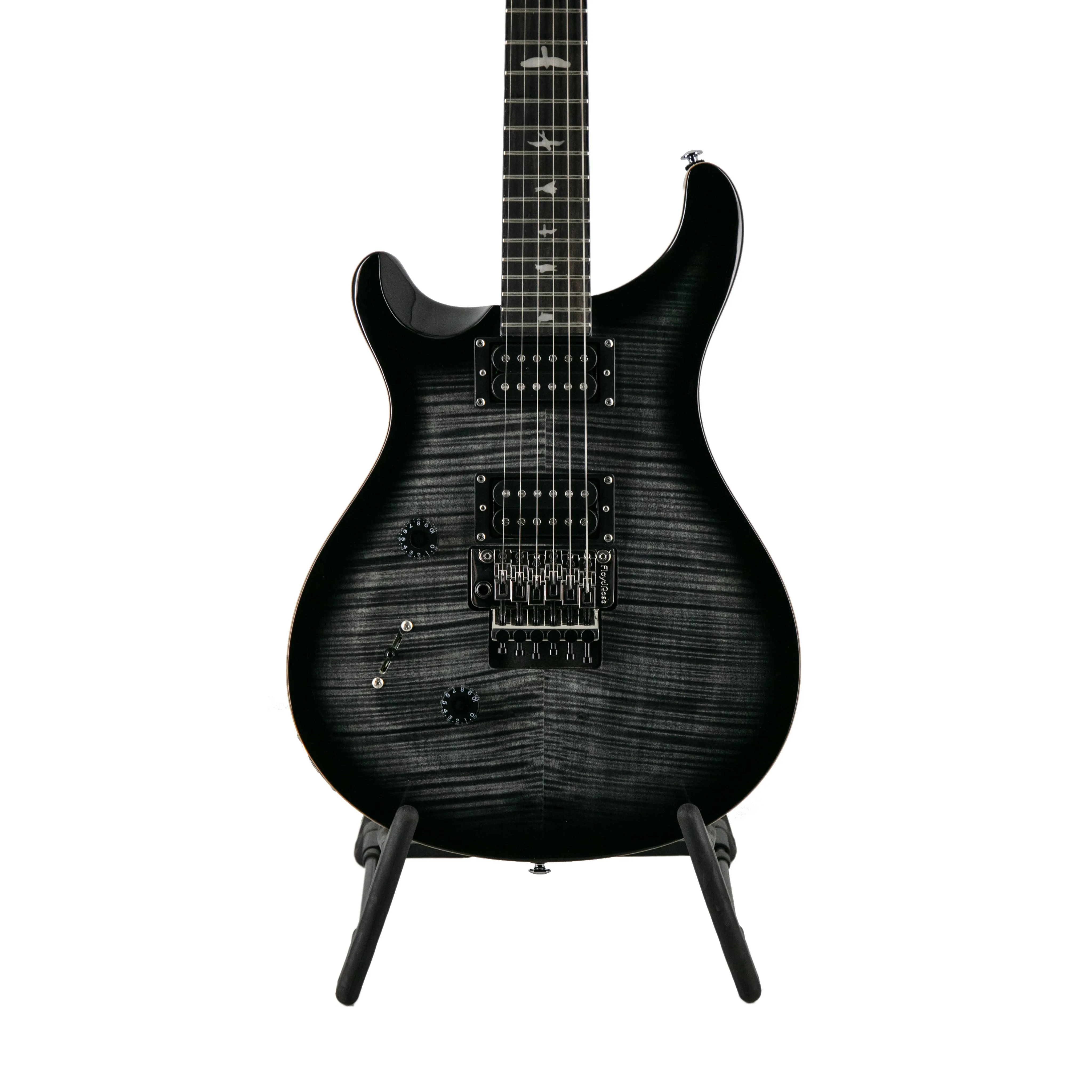 PRS SE Custom 24 Floyd Left-Handed Electric Guitar, Charcoal Burst