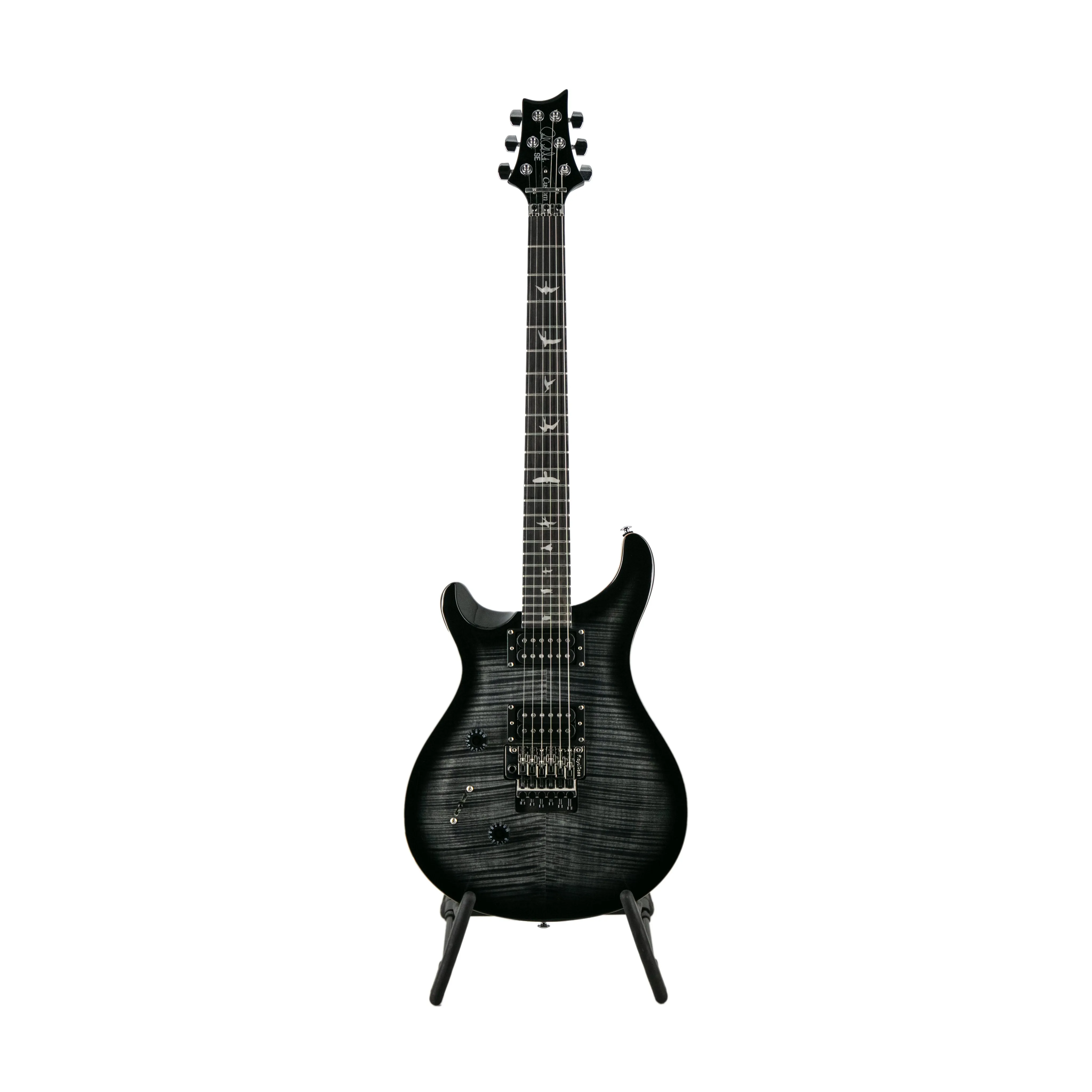 PRS SE Custom 24 Floyd Left-Handed Electric Guitar, Charcoal Burst